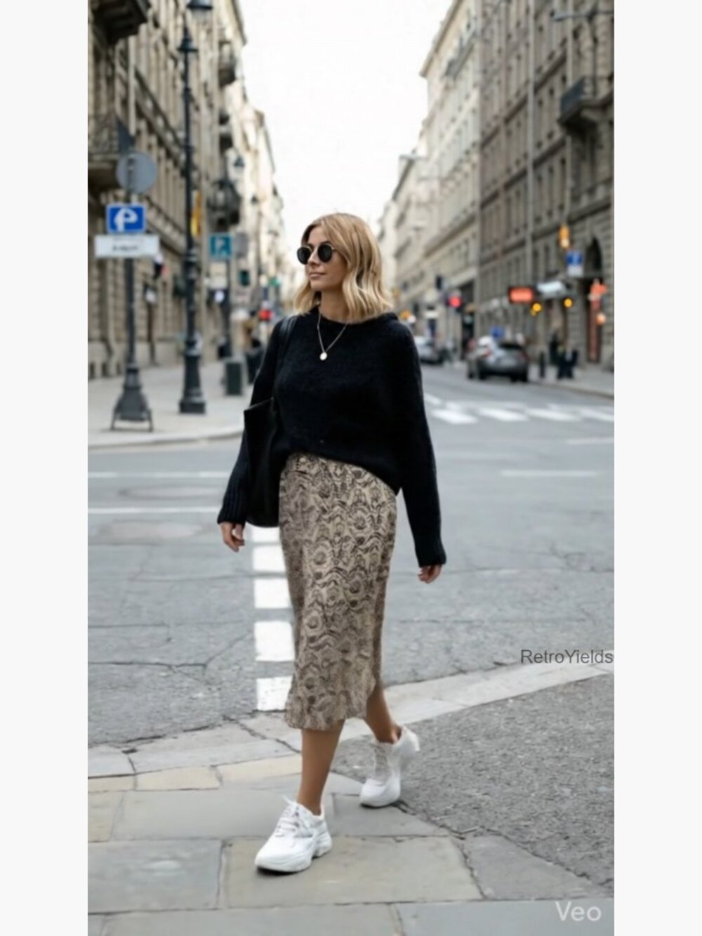 Flowy A-Line Midi Skirt with Pockets High Waisted Boho - Picture 7 of 7